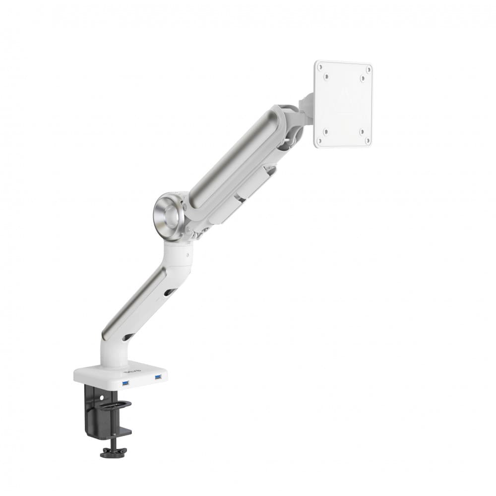 Devo Gaming Monitor Arm - Flexi Pro 1 - White/Silver