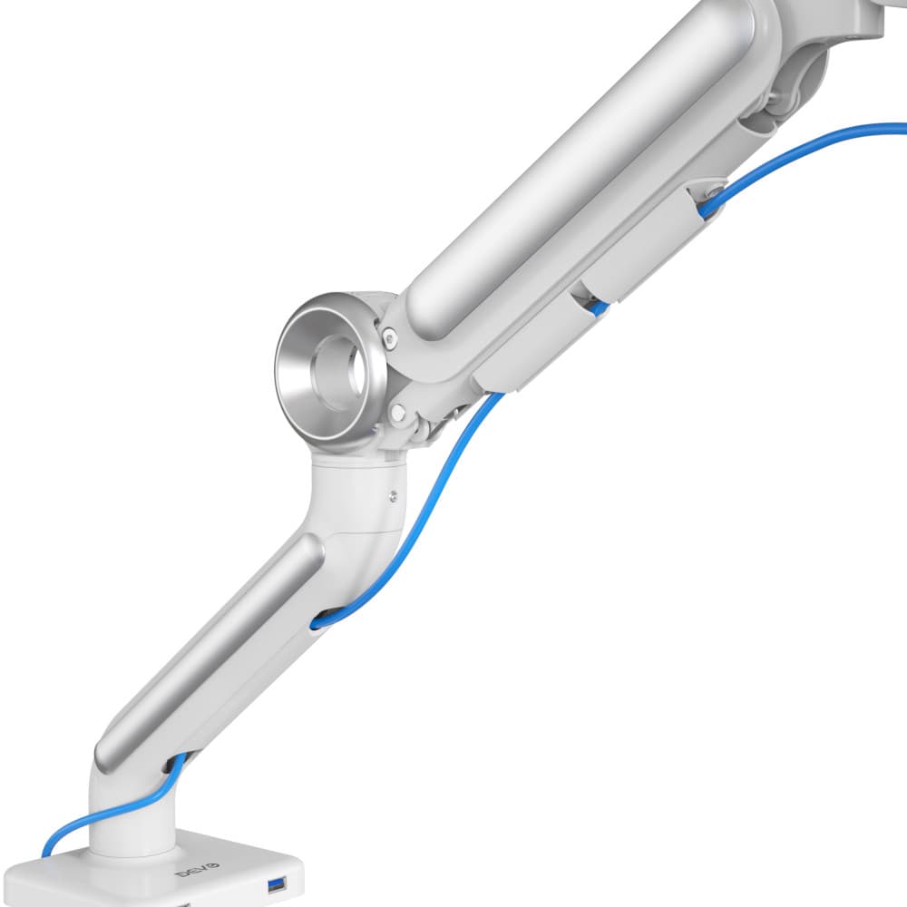 Devo Gaming Monitor Arm - Flexi Pro 1 - White/Silver 8