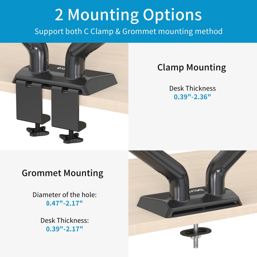 Devo Gaming Monitor Arm - Flexi Pro 2 - Black 7