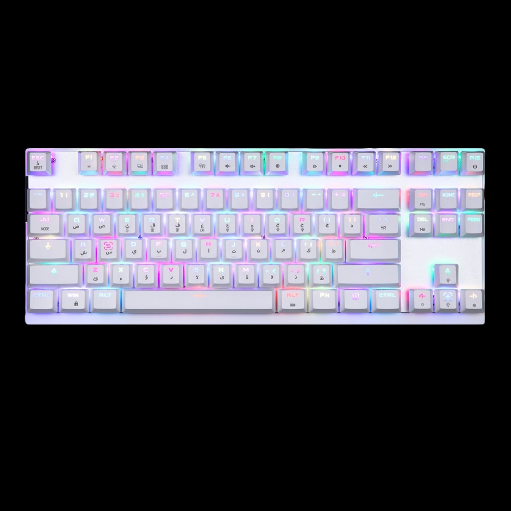 Devo Gaming Keyboard - ST80 White - Red Switch